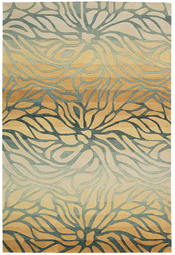 Homeroots 8' X 11' Tan And Gray Abstract Area Rug  Polyester 556059