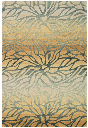 Homeroots 8' X 11' Tan And Gray Abstract Area Rug  Polyester 556059