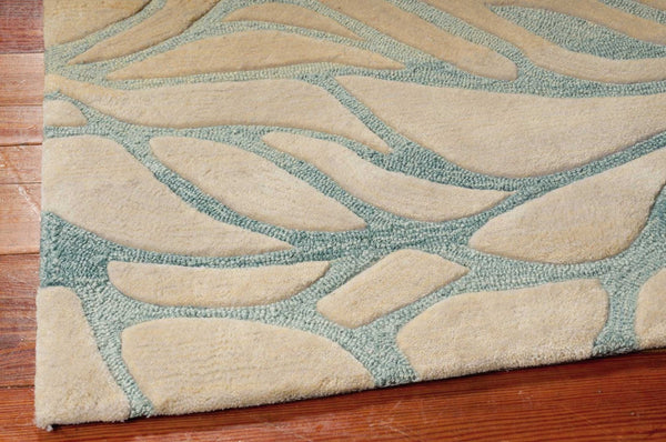 HomeRoots 8' Tan and Gray Abstract Area Rug - Modern, Durable, and Stylish Addition for Family Spaces 8' X 11' 556059