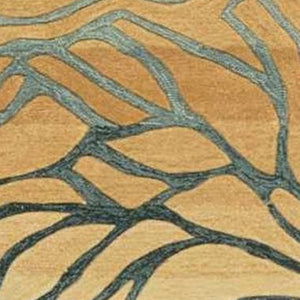 HomeRoots 8' Tan and Gray Abstract Area Rug - Modern, Durable, and Stylish Addition for Family Spaces 8' X 11' 556059