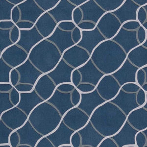HomeRoots 7' Contemporary Abstract Area Rug in Ivory, Blue & Gray – Soft, Durable, Stain-Resistant Design for Homes 7' X 9' 556065