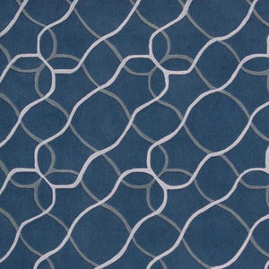 HomeRoots 7' Contemporary Abstract Area Rug in Ivory, Blue & Gray – Soft, Durable, Stain-Resistant Design for Homes 8' X 11' 556066