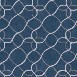 HomeRoots 7' Contemporary Abstract Area Rug in Ivory, Blue & Gray – Soft, Durable, Stain-Resistant Design for Homes 8' X 11' 556066