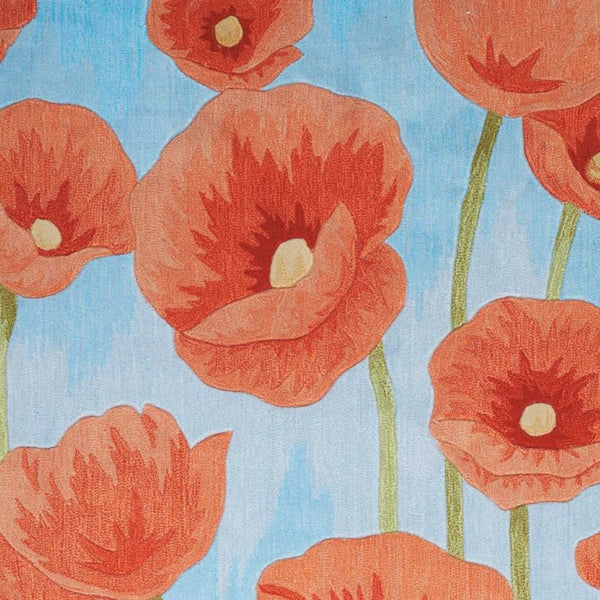 4x6 Floral Area Rug Power Loomed Polyester for Living Room or Bedroom