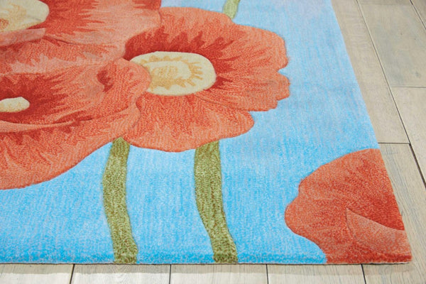 4x6 Floral Area Rug Power Loomed Polyester for Living Room or Bedroom