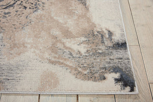 HomeRoots 9' Modern Abstract Area Rug in Gray, Black, and Ivory - Durable, Soft, and Stylish for Any Room 5' X 7' 556088