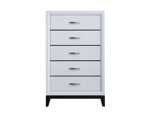 English Elm Glasgow Five-Drawer Chest with Dovetail Construction and Smooth Glides for Ample Organized Storage White 49 L x 34 W x 19 H B078P349547