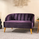 Christopher Knight Home® - Noble House - Amaia Mid-Century Modern Velvet Sofa With Seashell Backrest