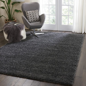 HomeRoots 7' Gray Shag Area Rug - Plush, Stain-Resistant, Soft Pile for Modern Interiors and Cozy Spaces 7' X 10' 556116