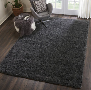 HomeRoots 7' Gray Shag Area Rug - Plush, Stain-Resistant, Soft Pile for Modern Interiors and Cozy Spaces 7' X 10' 556116