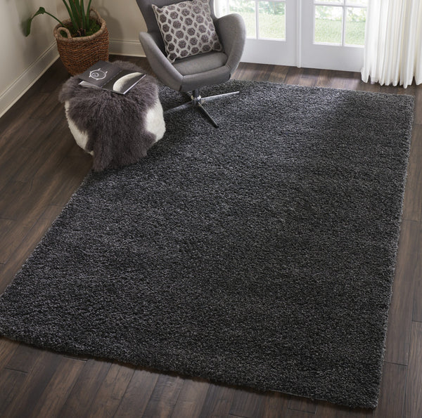 Homeroots 7' X 10' Gray Shag Area Rug  Polypropylene 556116