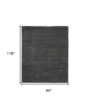 Homeroots 8' X 10' Gray Shag Area Rug  Polypropylene 556117