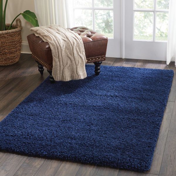 Homeroots 4' X 6' Blue Shag Area Rug  Polypropylene 556119