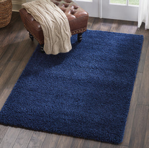 Homeroots 4' X 6' Blue Shag Area Rug  Polypropylene 556119