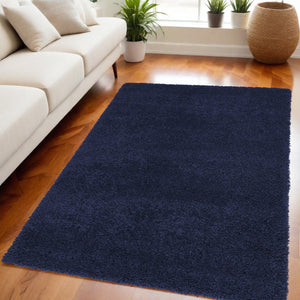 Homeroots 5' X 7' Blue Shag Area Rug  Polypropylene 556120