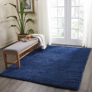 Homeroots 5' X 7' Blue Shag Area Rug  Polypropylene 556120