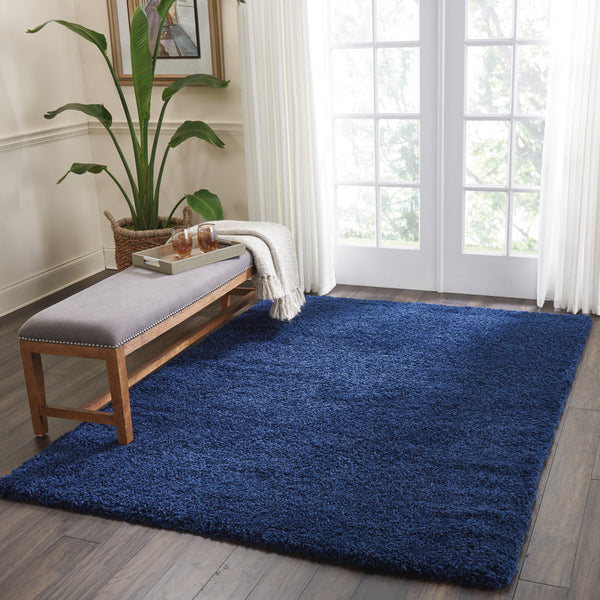 Homeroots 5' X 7' Blue Shag Area Rug  Polypropylene 556120