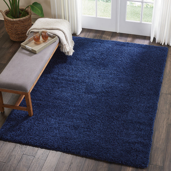 Homeroots 5' X 7' Blue Shag Area Rug  Polypropylene 556120