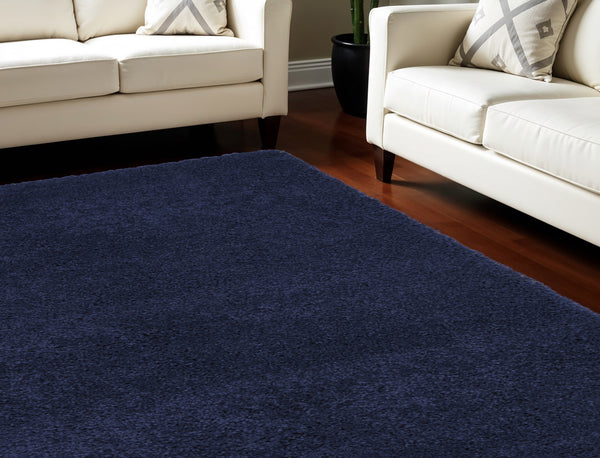 Homeroots 7' X 10' Blue Shag Area Rug  Polypropylene 556121