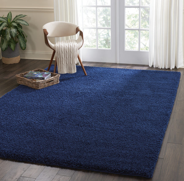 Homeroots 7' X 10' Blue Shag Area Rug  Polypropylene 556121