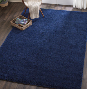 Homeroots 7' X 10' Blue Shag Area Rug  Polypropylene 556121