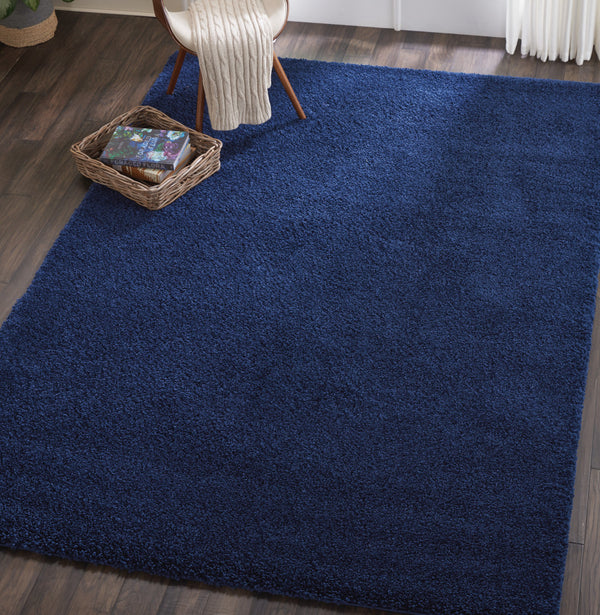 Homeroots 7' X 10' Blue Shag Area Rug  Polypropylene 556121