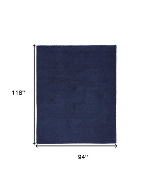 Homeroots 8' X 10' Blue Shag Area Rug  Polypropylene 556122