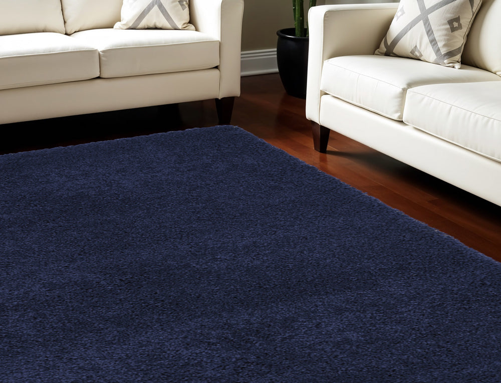 Homeroots 8' X 10' Blue Shag Area Rug  Polypropylene 556122