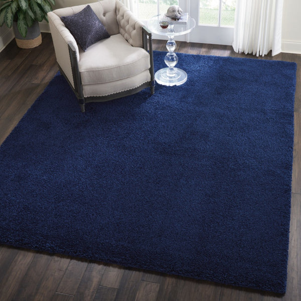 HomeRoots 8' Blue Shag Area Rug – Luxurious Plush Comfort for Modern Spaces, Stain-Resistant & Versatile Design 8' X 10' 556122