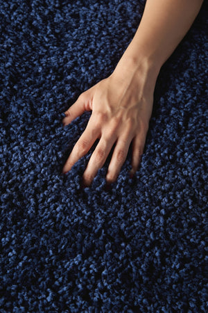 HomeRoots 8' Blue Shag Area Rug – Luxurious Plush Comfort for Modern Spaces, Stain-Resistant & Versatile Design 8' X 10' 556122