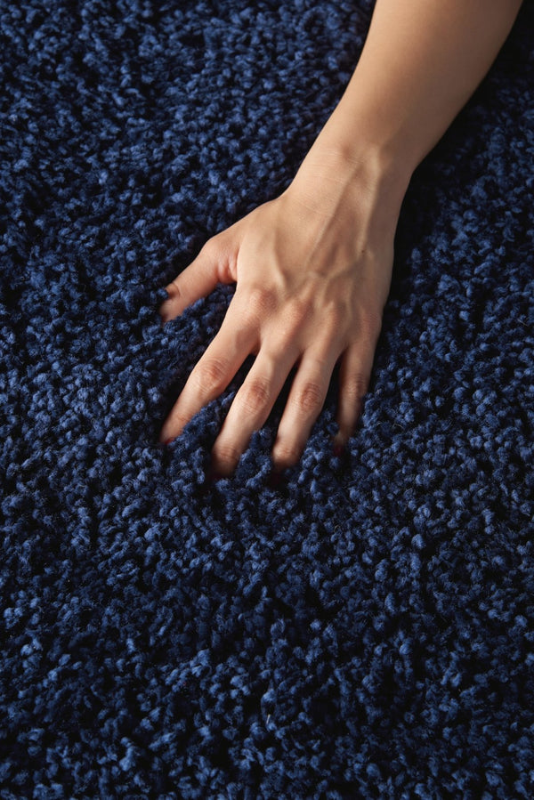 HomeRoots 8' Blue Shag Area Rug – Luxurious Plush Comfort for Modern Spaces, Stain-Resistant & Versatile Design 8' X 10' 556122
