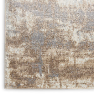 HomeRoots 9' Gray and Ivory Abstract Area Rug - Durable, Stain-Resistant Design for Modern Living Spaces 8' X 10' 556215