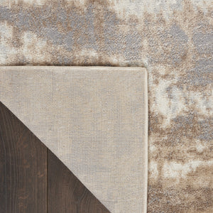 Homeroots 8' X 10' Gray And Ivory Abstract Non Skid Area Rug  Polypropylene 556215