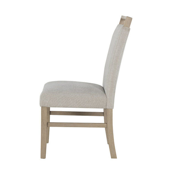 English Elm VANILLA Plush Light Grey Dining Chair with Bouclé Fabric & Solid Wood Frame, Extended Back Comfort B201P342874