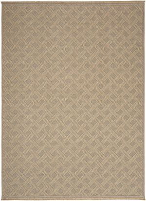 Homeroots 5' Natural Geometric Flatweave Area Rug With Fringe – Non-skid, Durable Jute & Cotton For Stylish Spaces  Jute,Cotton,Polyester 556235