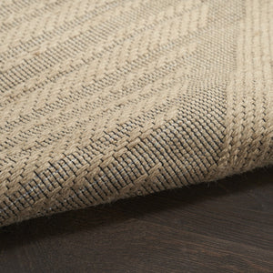 HomeRoots 8' X 10' Natural Beige Geometric Flatweave Area Rug with Tassel Fringe – Non-Skid, Durable Comfort 556239