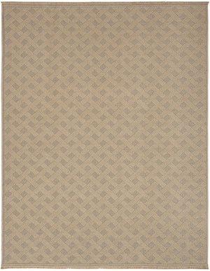 HomeRoots 8' Natural Geometric Flatweave Area Rug with Fringe - Durable, Stylish, Non-Slip Design for Any Room 8' X 10' 556242