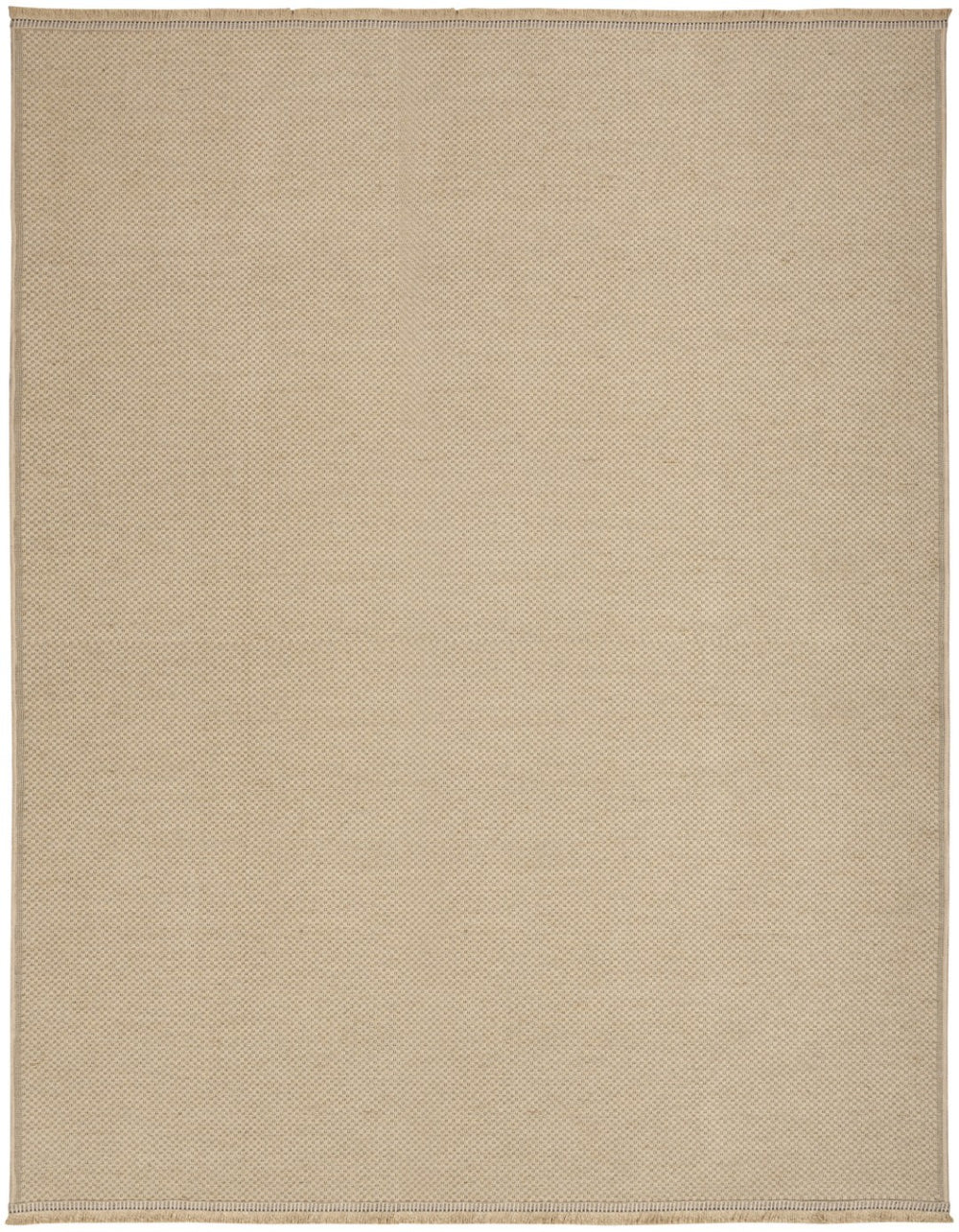 HomeRoots 8' Natural Flatweave Area Rug with Fringe - Durable, Stylish Design for Modern and Rustic Spaces 8' X 10' 556245