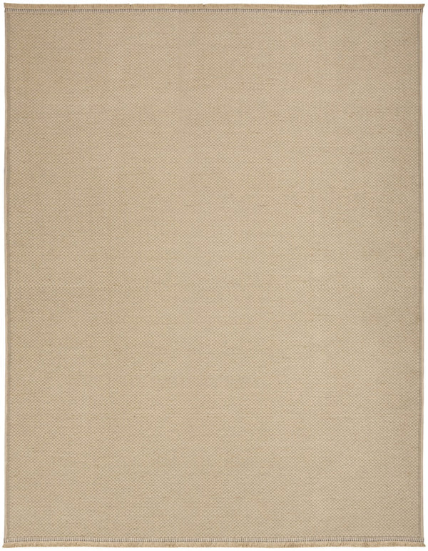 HomeRoots 8' Natural Flatweave Area Rug with Fringe - Durable, Stylish Design for Modern and Rustic Spaces 8' X 10' 556245