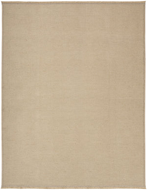 Homeroots 8' X 10' Natural Flatweave Non-skid Area Rug With Fringe - Stylish, Durable, And Versatile Home Accent  Jute,Cotton,Polyester 556245