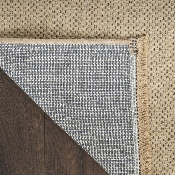 HomeRoots 8' Natural Flatweave Area Rug with Fringe - Durable, Stylish Design for Modern and Rustic Spaces 8' X 10' 556245