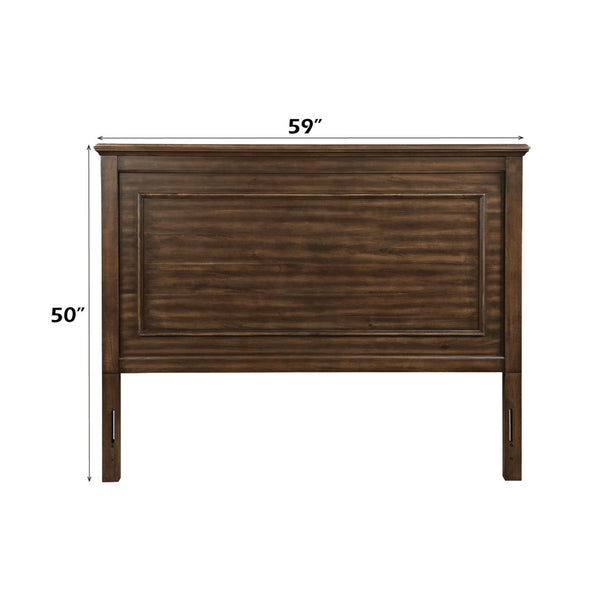 English Elm Franklin Walnut Four Piece Full Bedroom Suite with Headboard Dresser and Nightstand B2726P457620