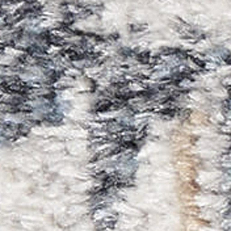 Tan Floral Polyester Area Rug with Distressed Vintage Faded Look for Living Room Decor