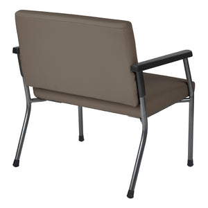 OSP Home Furnishings Bariatric Big and Tall Guest Chair with Reinforced Metal Frame for Waiting Rooms Graphite BC9603-R111