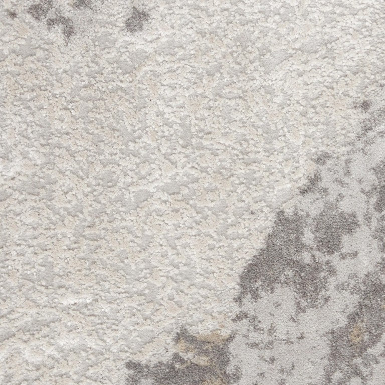 HomeRoots 4 X 6 Abstract Ivory Brown Gray Soft Synthetic Area Rug for Living Rooms 556367
