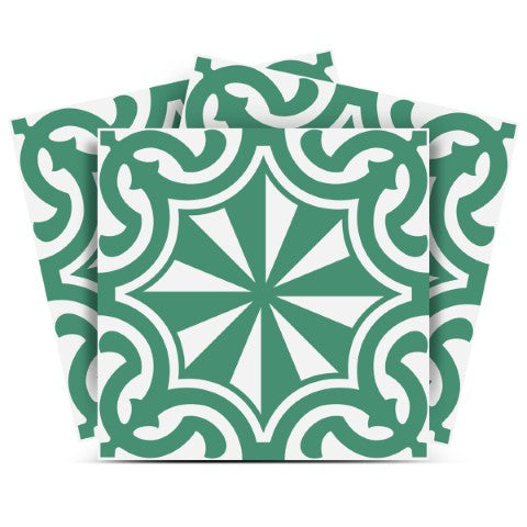 Homeroots 12" Glenda Sage Removable Peel And Stick Tiles - Colorful 24-count Stickers For Easy Home Makeover 12" X 12" Vinyl 556390