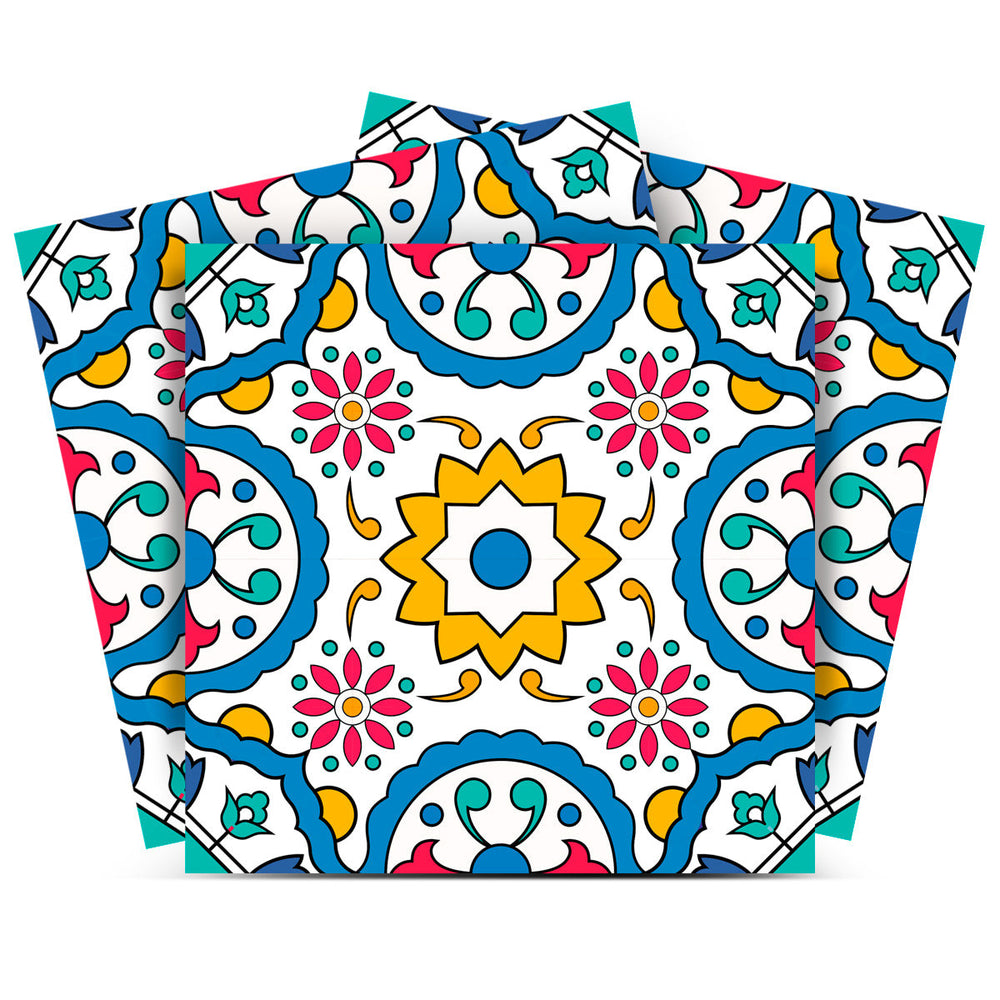 Homeroots 12" Raffia Gia Removable Peel And Stick Tiles - Colorful, Easy Application For Vibrant Room Makeovers 12" X 12" Vinyl 556392