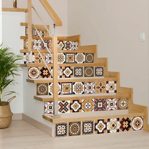 Homeroots 12" Shades Of Brown Mosaic Peel And Stick Tiles - Easy Removable Décor For Home Makeovers & Rentals 12" X 12" Vinyl 556397