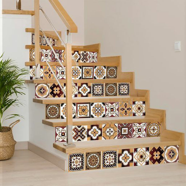 Homeroots 12" Shades Of Brown Mosaic Peel And Stick Tiles - Easy Removable Décor For Home Makeovers & Rentals 12" X 12" Vinyl 556397