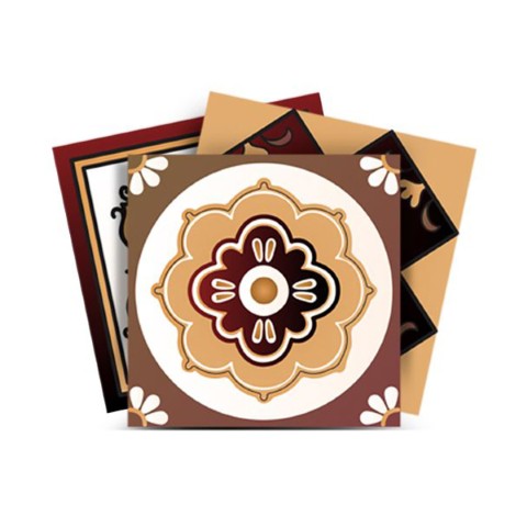 Homeroots 12" Shades Of Brown Mosaic Peel And Stick Tiles - Easy Removable Décor For Home Makeovers & Rentals 12" X 12" Vinyl 556397